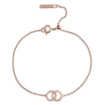 Olivia Burton Rose Gold Crystal Interlink Bracelet