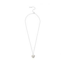 Olivia Burton Silver Crystal Heart Necklace - Silver
