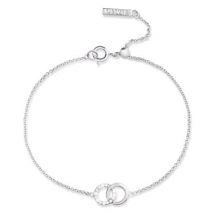 Olivia Burton Silver Crystal Interlink Bracelet