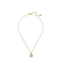 Kate Spade New York Gold Crystal Padlock Necklace - Gold