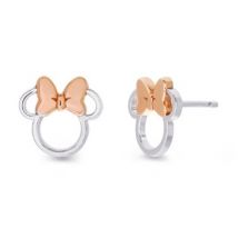 Disney Rose Gold & Silver Minnie Mouse Earrings - Rose Gold Mix