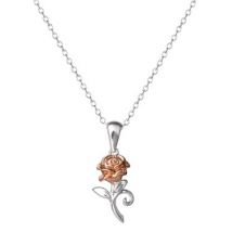 Disney Princess Belle Rose Necklace - Rose Gold