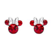 Disney Minnie Mouse July Birthstone Earrings - Silver