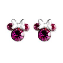 Disney Minnie Mouse October Birthstone Earrings - Silver