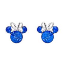 Disney Minnie Mouse September Birthstone Earrings - Silver