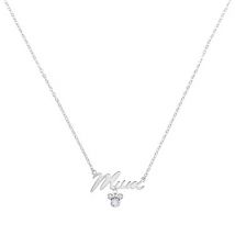 Disney Silver Mum Mickey Mouse Necklace - Silver