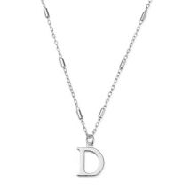 ChloBo Silver Iconic D Initial Necklace - Silver