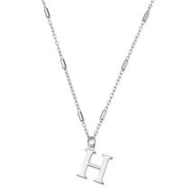 ChloBo Silver Iconic H Initial Necklace - Silver
