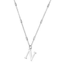 ChloBo Silver Iconic N Initial Necklace - Silver