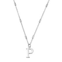 ChloBo Silver Iconic P Initial Necklace - Silver