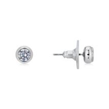 August Woods Silver Petite Halo Stud Earrings - Silver