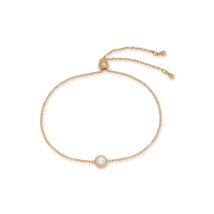 August Woods Gold Petite Crystal Halo Pull Bracelet - Adjustable