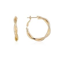 August Woods Gold Twist Hoop Earrings - Gold