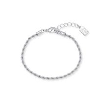 August Woods Silver Sparkle Twist Bracelet - 17cm