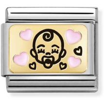 Nomination Gold Pink Baby Charm