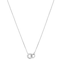 Argento Silver Interlink Twist Necklace - 42cm