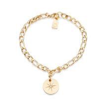 Over & Over Gold North Star Pendant Bracelet - 18cm