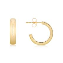 Over & Over Gold Simple Hoop Earrings - Gold