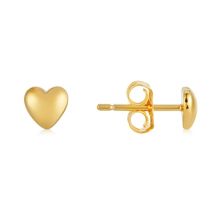 Argento Kids Gold Heart Earrings - Gold