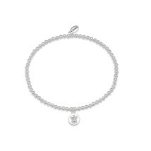 Karma Silver Angel Stretch Bracelet - One Size