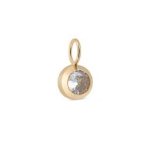 Over & Over Gold April Birthstone Charm - Gold