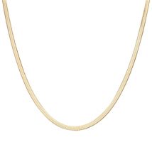 Over & Over Gold Steel Flat Snake Necklace - 40.5cm