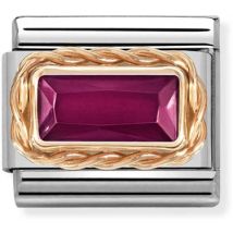Nomination Rose Gold Red Baguette Crystal Charm