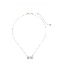 Kate Spade New York Silver Crystal Bow Necklace - 49cm