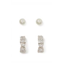 Kate Spade New York Silver Pearl Earrings Set - Silver