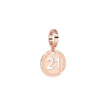 Rebecca Rose Gold 21 Charm - Rose Gold