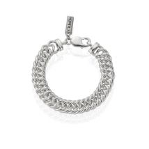 ChloBo Silver Luxe Double Curb Bracelet - Silver