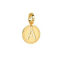 Rebecca Gold Letter A Charm - Gold