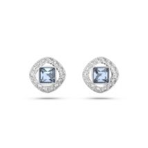 Swarovski Angelic Blue Square Earrings