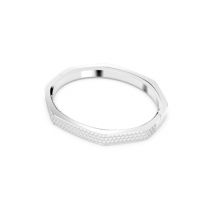Swarovski Dextera Large Silver Octagon Bangle - Large