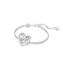 Swarovski Matrix Silver Heart Bracelet - 20cm