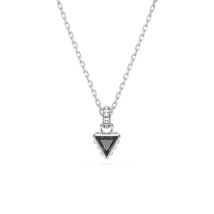 Swarovski Stilla Silver + Grey Triangle Necklace - 42.5cm