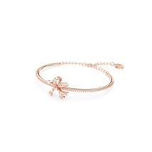 Swarovski Volta Rose Gold Bow Bangle - Adjustable