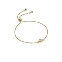 Ted Baker Gold Crystal Pull Chain Bracelet - 20cm