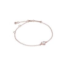 Ted Baker Rose Gold Hansa Crystal Heart Bracelet - 20cm