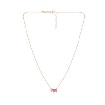 Argento Recycled Gold & Pink Crystal Cluster Necklace - 39cm