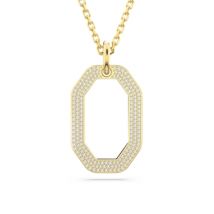 Swarovski Dextera Gold Octagon Necklace - 49.5cm