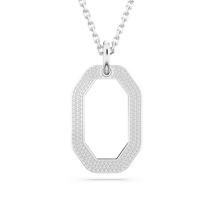 Swarovski Dextera Silver Octagon Necklace - 49.5cm