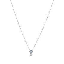 Argento Silver Opal Drop Necklace - 40cm