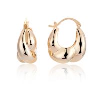 August Woods Gold Chunky Twist Hoop Earrings - Gold