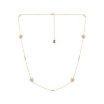August Woods Gold & White Flower Long Necklace - 75cm