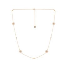 August Woods Gold & White Flower Long Necklace - 75cm