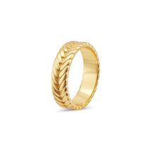 Argento Gold Chunky Plait Ring - 60