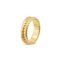 Argento Gold Chunky Plait Ring - 54