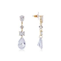 August Woods Gold Crystal Drop Sparkle Earrings - Gold