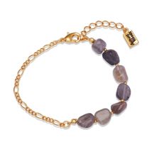 August Woods Gold Natural Stone Chain Bracelet - 17.5cm